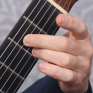 A7 chord guitar hand pic
