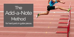 add-a-note smooth hard spots in guitar music