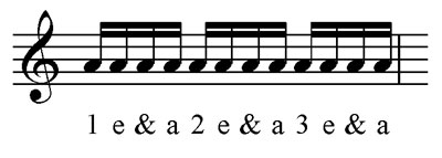 count 16th notes