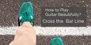 cross the bar line for classical guitar phrasing