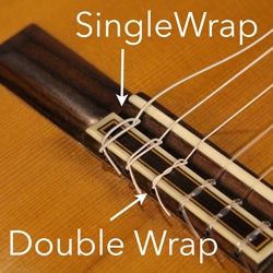 string a classical guitar knot
