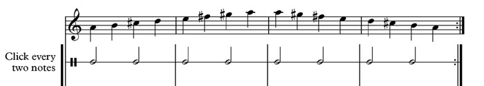 metronome half notes