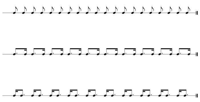 dotted eighth notes