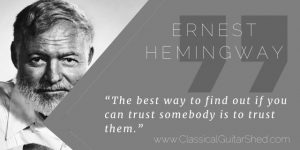 Hemingway trusting teacher