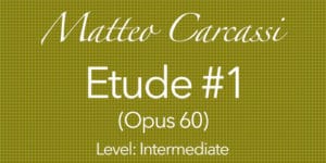 Matteo Carcassi Etude 1 opus 60