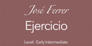 ferrer ejercicio for classical guitar
