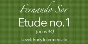 fernando sor etude 1 opus 44 classical guitar