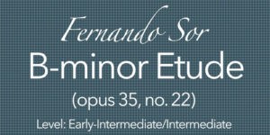 sor bm etude 35 22 classical guitar