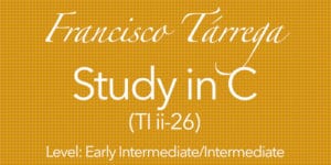 tarrega study in C classical guitar