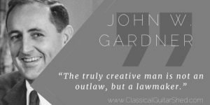 John W. Gardner on Creativity and Musical Creation Tuesday Quote