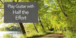 relaxed guitar playing
