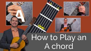 Guitar tutorial on the A major and A minor chord