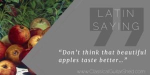Latin Saying on Apples
