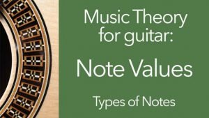 music notes on guitar