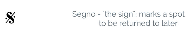 segno sign in sheet music