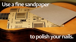 classical guitar nail paper