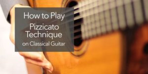 classical guitar pizz pizzicato