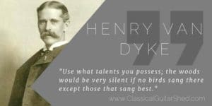 Henry van Dyke guitar practice