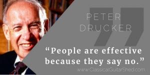 Peter Drucker guitar practice