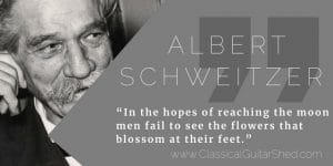 Albert Schweitzer guitar practice