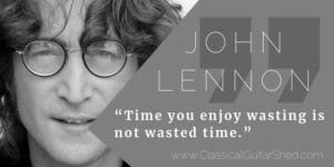 John Lennon guitar practice