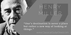 Henry Miller guitar practice