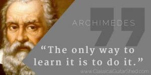 Archimedes learn guitar