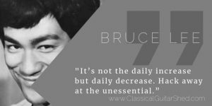 bruce lee guitar practice