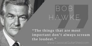 Bob Hawke guitar practice
