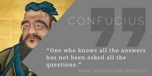Confucius guitar practice