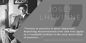 Josef Lhevinne guitar practice