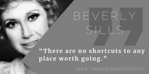 Beverly Sills guitar practice