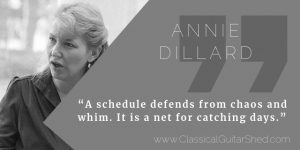 Annie Dillard guitar practice