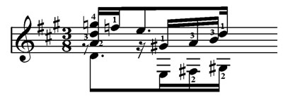 stacked rhythms on guitar