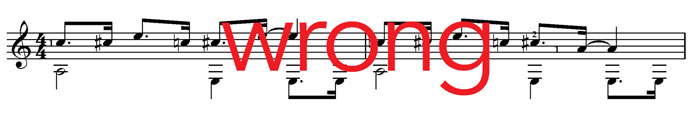 wrong note rhythm