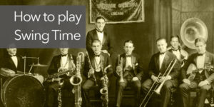 play swing time and shuffle on classical guitar