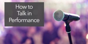 talk in performance stage introduction