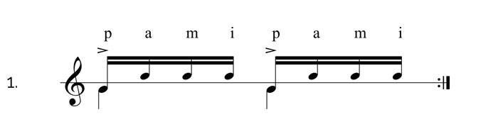 tremolo thumb accent