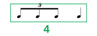 group triplets with the next downbeat