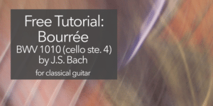 classical guitar bach bourre 1010