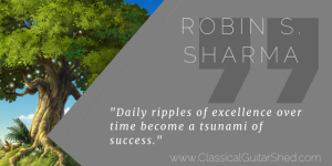 Robin Sharma on guitar practice